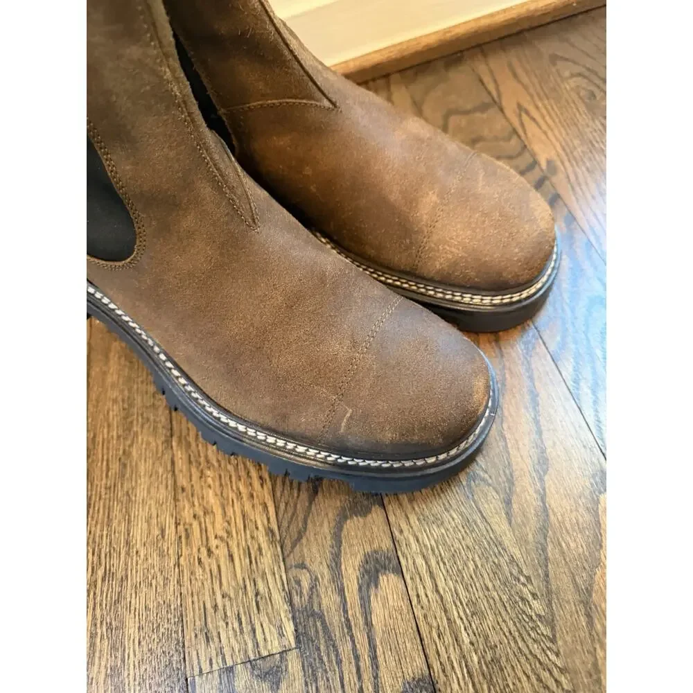 PRADA Suede Chelsea Boot Brown Size US 8 Made In Italy EUC - Picture 13 of 14